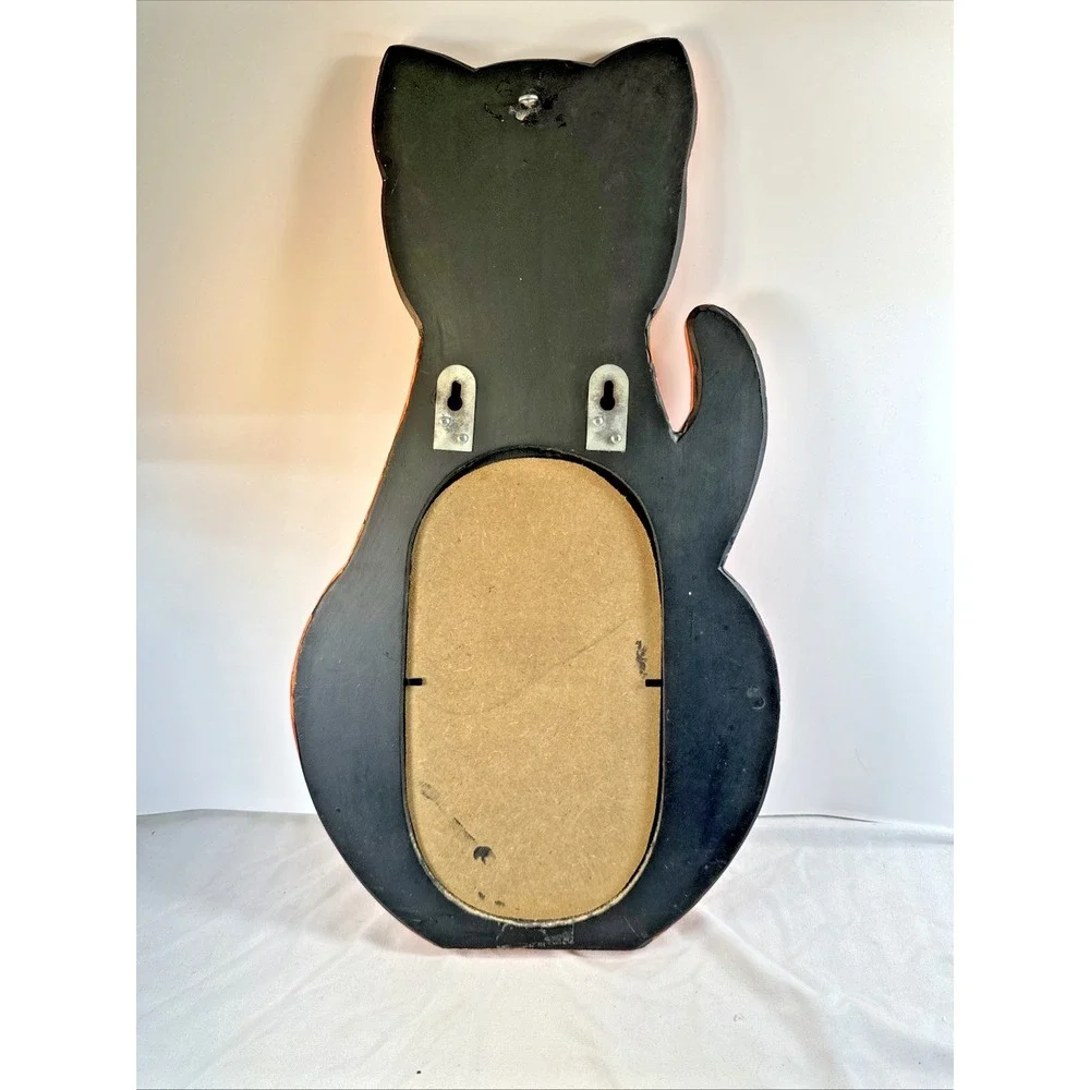 Whimsical Cat Chalk Board with 4 Peg Hooks- 20